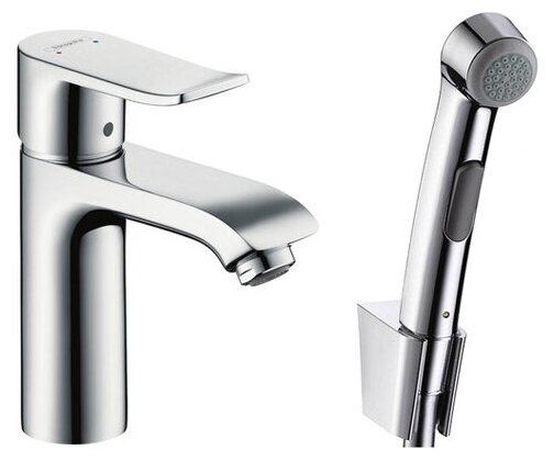 Смеситель Hansgrohe Metris 31285000 для раковины с гигиеническим душем