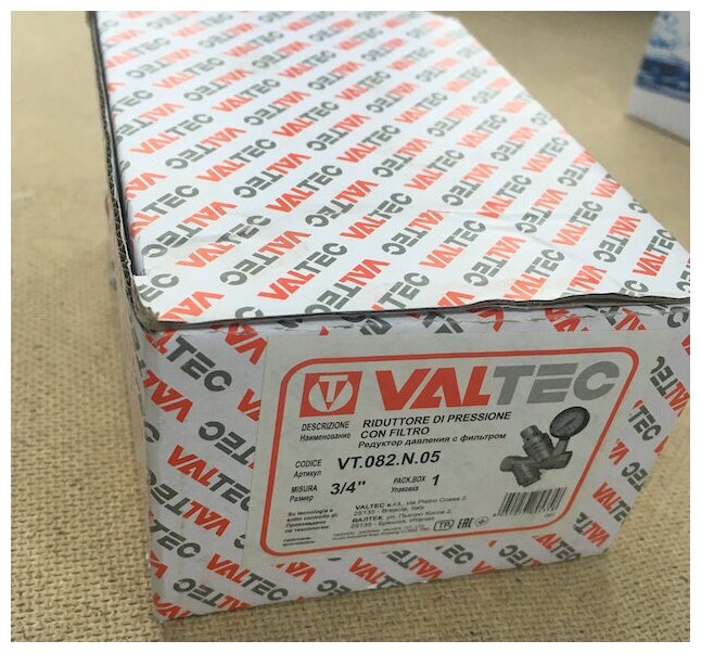 Регулятор давления Valtec VT.082.N.05 с фильтром и манометром, 2-5 бар, 3/4" - фото №16