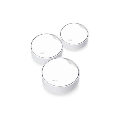 Точка доступа TP-LINK Deco X50-PoE, 2402 Мбит/с, белый (3-pack) точка доступа tp link deco x50 poe 2402 мбит с белый 3 pack