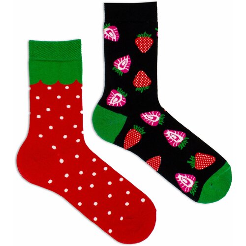 фото Женские носки carnavalsocks высокие, ароматизированные, 90 den, размер 37-44, красный, черный