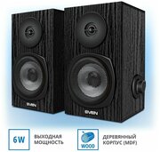 Колонки компьютерные SVEN SPS-575, 2.0, 6 Вт, питание USB, черные, SV-016166