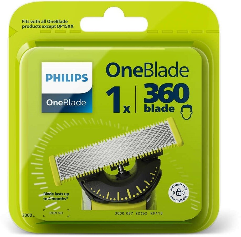 Сменное лезвие Philips OneBlade QP410/50, OneBlade 360 - фотография № 1