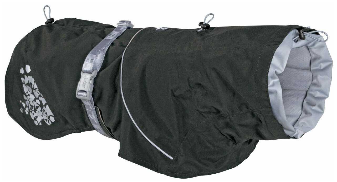 933657 Плащ для собак Hurtta Monsoon Coat, размер 65 (длина спины 65см), чёрный