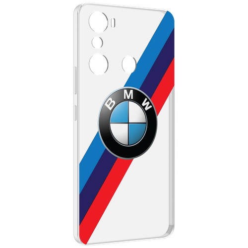 Чехол MyPads Лого-BMW мужской для Infinix Hot 20i задняя-панель-накладка-бампер