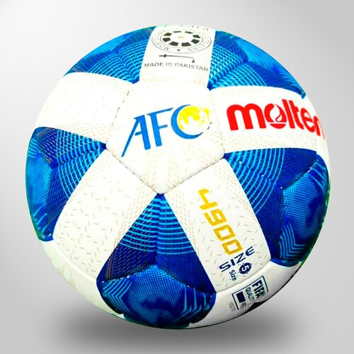 Футбольный мяч №5 Молтен (Molten), сине-белый, Пакистан (5 / белый ...