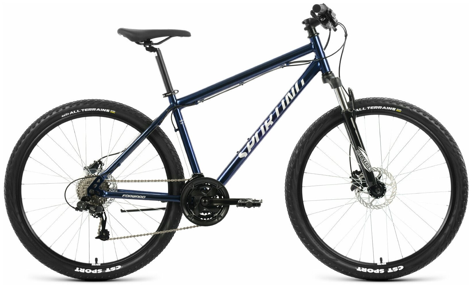 Велосипед горный Forward SPORTING 27,5 3.2 HD 17" (2022), 17" темно-синий/серебристый