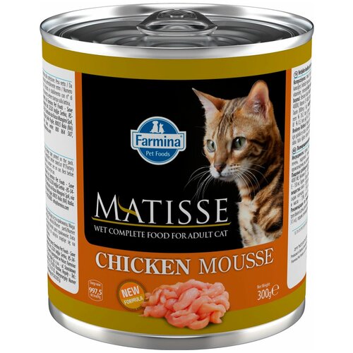 MATISSE MOUSSE CHICKEN для взрослых кошек мусс с курицей (85 гр х 12 шт)