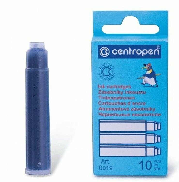 Картриджи чернильные Centropen синие, 10 шт - фото №11
