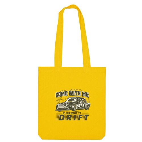 сумка идём со мной если хочешь дрифт бежевый Сумка шоппер Us Basic, желтый
