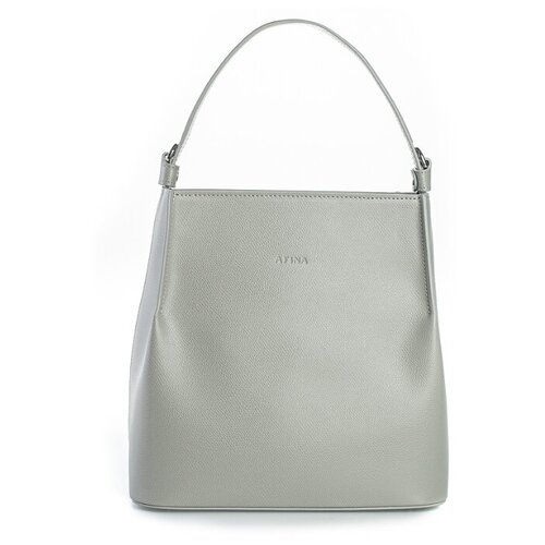 фото Сумка хобо(торба) afina 518, натуральная кожа,базальт