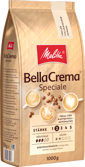 Melitta Bella Crema Speciale кофе в зернах 1 кг пакет (008508)