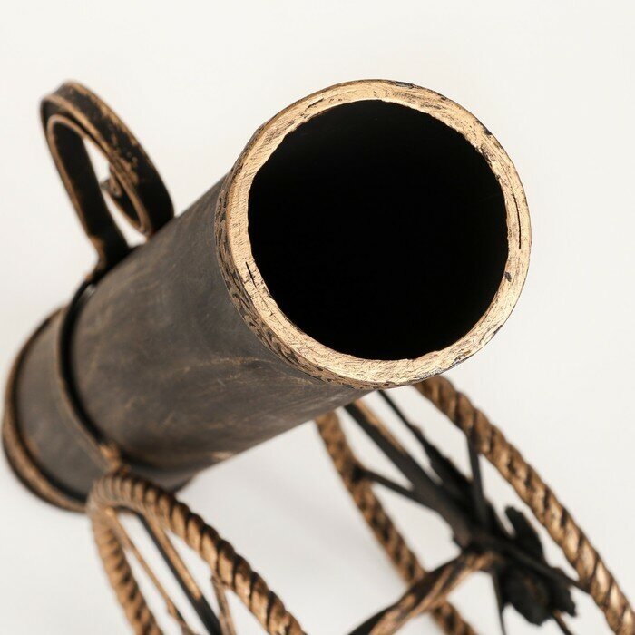 Кованая подставка для шампуров "Пушка" бронзовая, 50 см - фотография № 7