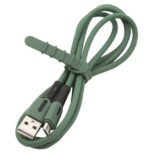 US-SJ432 U51 Micro Silicone Charging & Data Cable With Light 1m(dark green) micro usb data cable universal extra long charging cable for android samsung xiaomi huawei phone 3m 2m 1m usb charge data cable