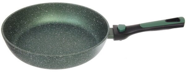 Сковорода «BAROLY» GREEN 26см индукционная каменная крошка, съемная бакелитовая ручка