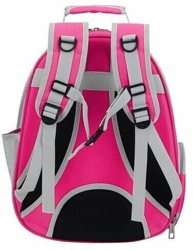 Рюкзак переноска для собак и кошек с иллюминатором / Ранец для животных с панорамным видом Morento розовый - фотография № 10
