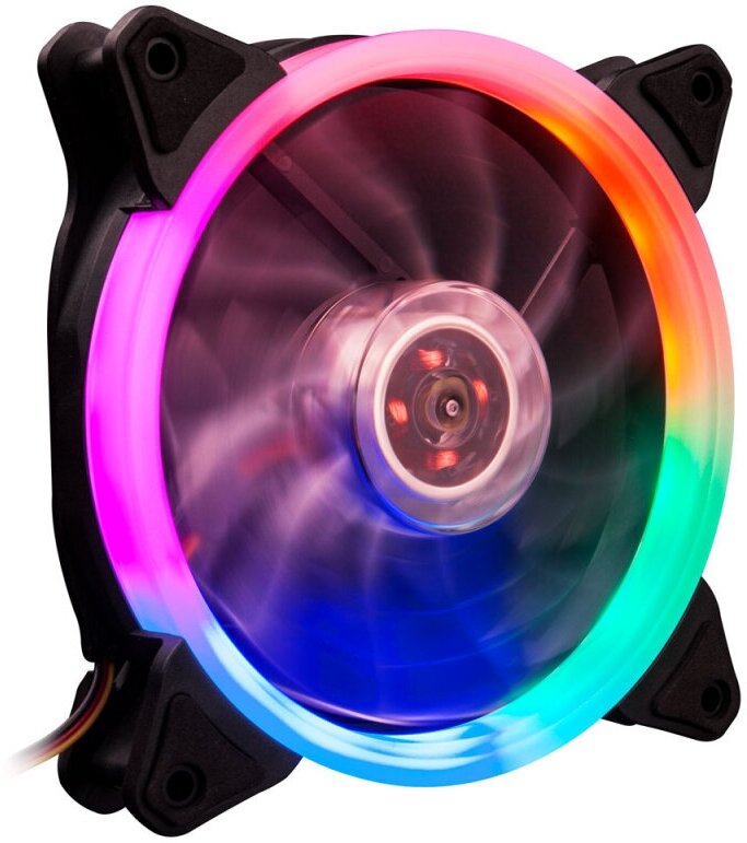 Вентилятор 120x120x25 1STPlayer R1, 5 color LED, 3-pin, 1000 rpm, bulk