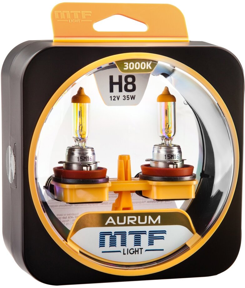 Комплект галогенных ламп MTF H8 Aurum 2шт.