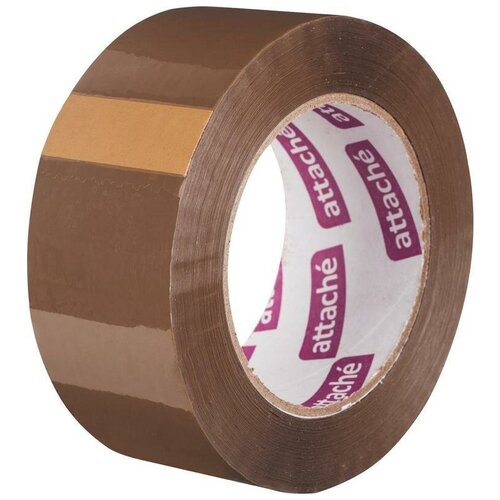 Клейкая лента (скотч) упаковочная Attache (48мм x 132м, 45мкм, коричневая), 4шт. лента соединительная tyvek airguard tape 60 мм х 25 м