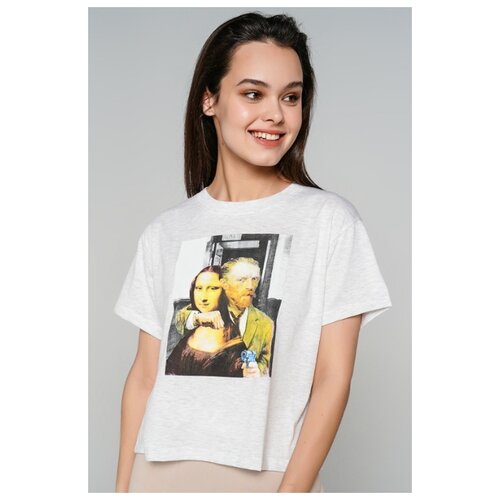 фото Футболка твое 74972 размер xl, белый меланж