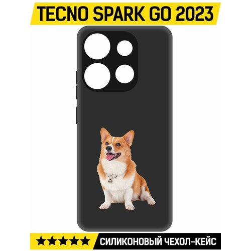 Чехол-накладка Krutoff Soft Case Корги для TECNO Spark Go 2023 черный