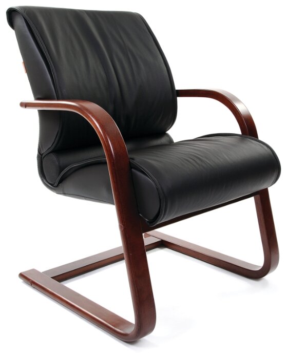 фото Офисное кресло Chairman 445 Россия WD кожа черная