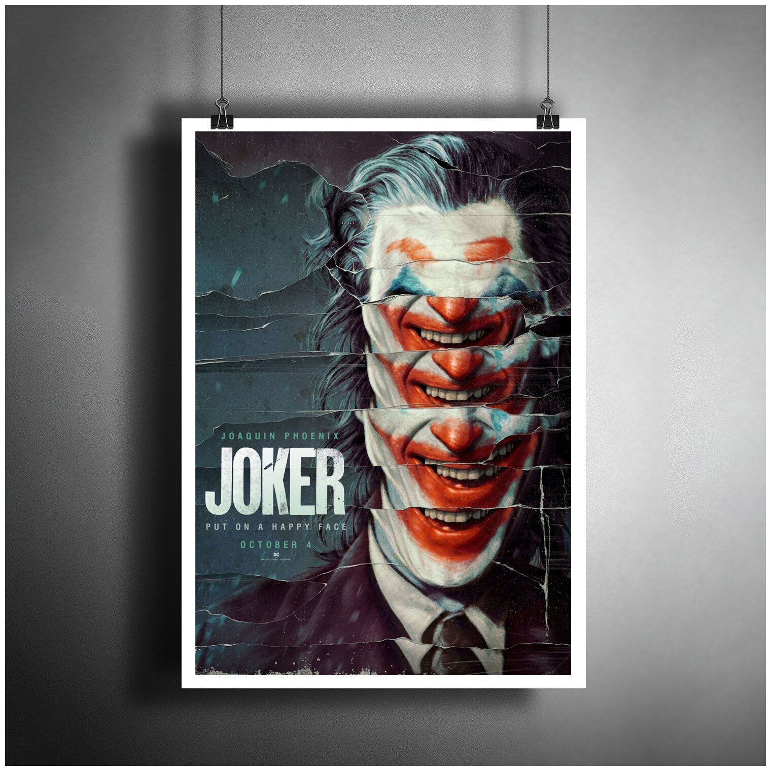 Постер плакат для интерьера "Фильм: Джокер. Хоакин Феникс. Joker"/ Декор дома, офиса, комнаты A3 (297 x 420 мм)