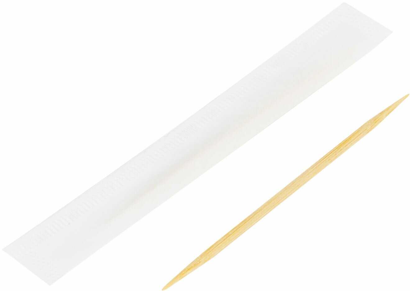 Зубочистки деревянные бамбуковые в индивидуальной упаковке для ухода за полостью рта 1000 штук, Белый Аист, 607568