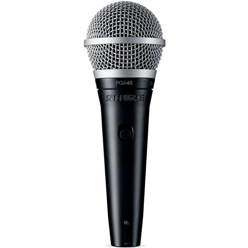 Shure PGA48-XLR-E, разъем: XLR 3 pin (M), чёрный/серебристый вокальный микрофон shure sm48s