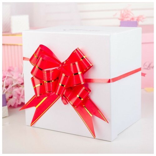 Бант-бабочка №4.5, красный (10шт.)