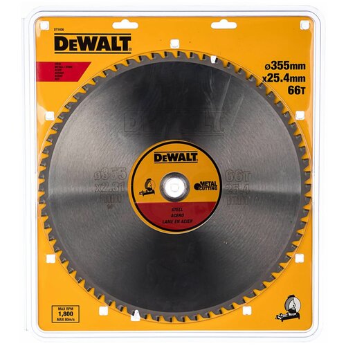 Пильный диск по стали (355х25.4 мм; 66 TCG) DEWALT DT1926