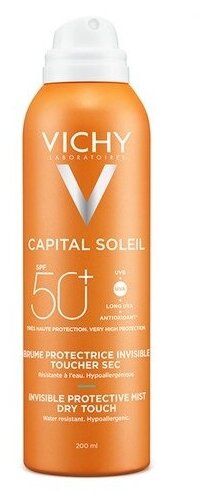 Vichy Capital Soleil увлажняющий спрей-вуаль SPF50 200 мл