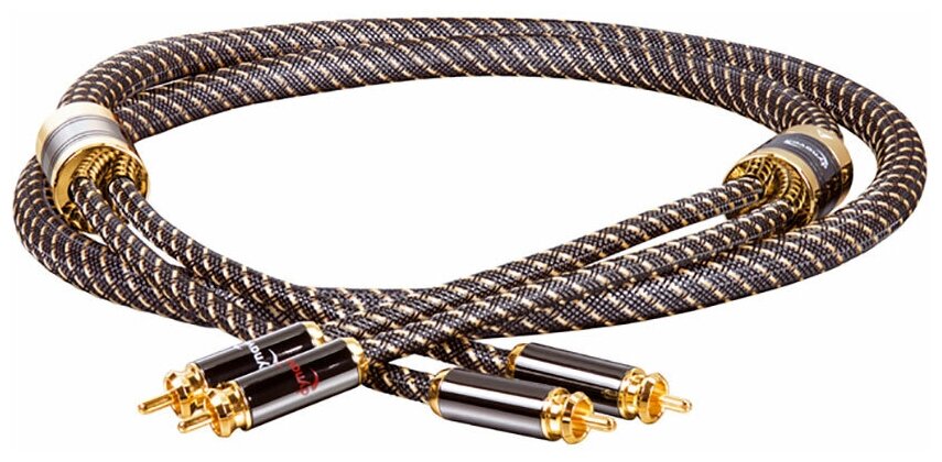 Кабель аудио 2xRCA - 2xRCA DYNAVOX Black Line Stereo Cable (207479) 0.6m