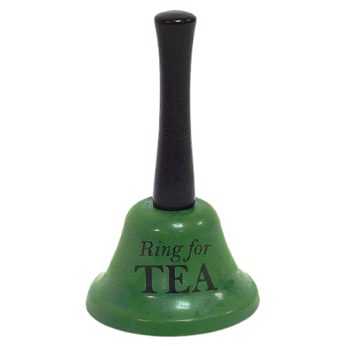 Колокольчик настольный металлический, звонок Эврика 13х7.5х7.5 см Ring For Tea зеленый