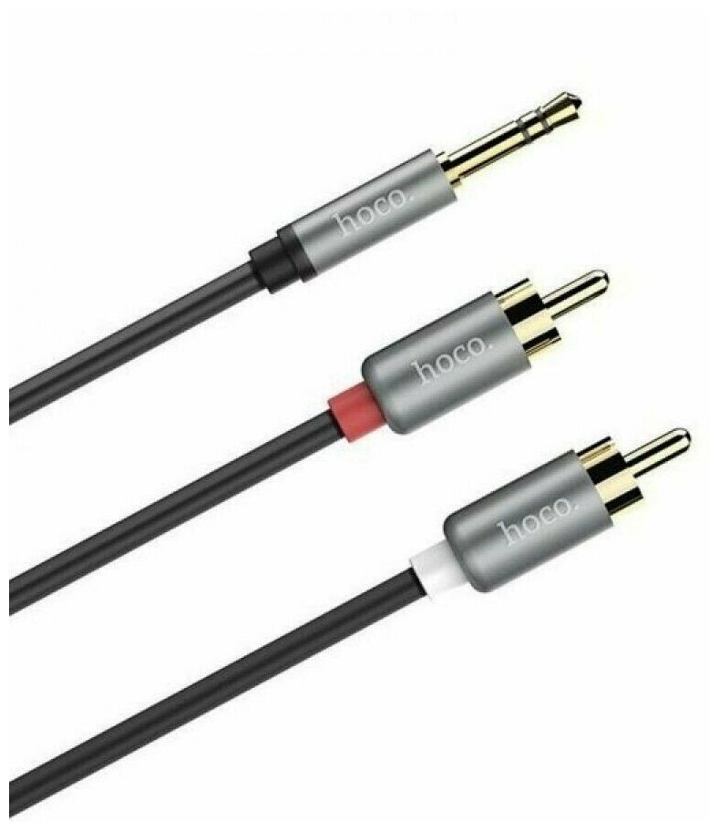 фото Кабель AUX [3.5 mm - RCA] Hoco UPA-10 Серебро
