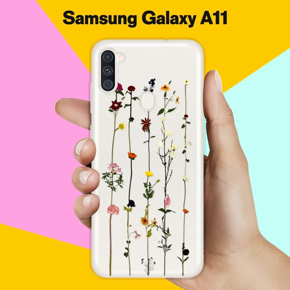 Силиконовый чехол на Samsung Galaxy A11 Цветы 50 / для Самсунг Галакси А11