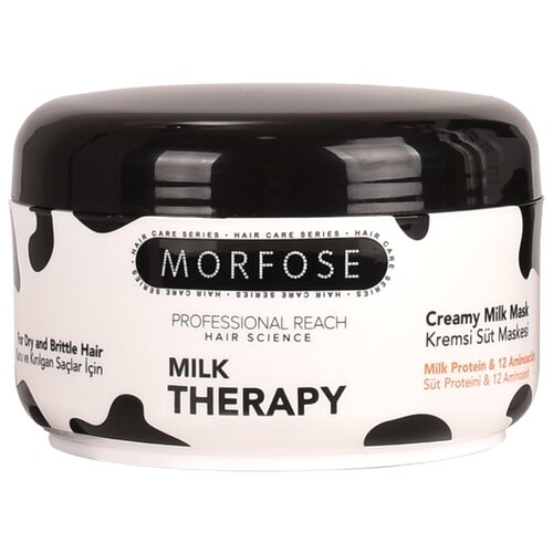 фото Morfose Milk Therapy Маска-крем Молочный Коктейль для сухих и ломких волос, 500 мл