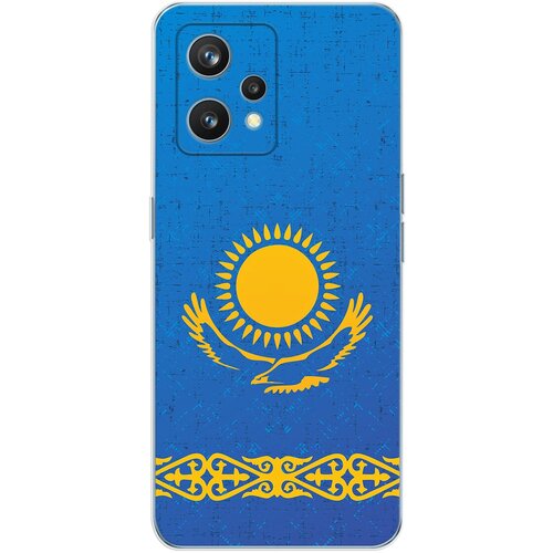 Силиконовый чехол Mcover для Realme 9 Pro + с рисунком Флаг Казахстана силиконовый чехол mcover для realme c21 с рисунком флаг казахстана