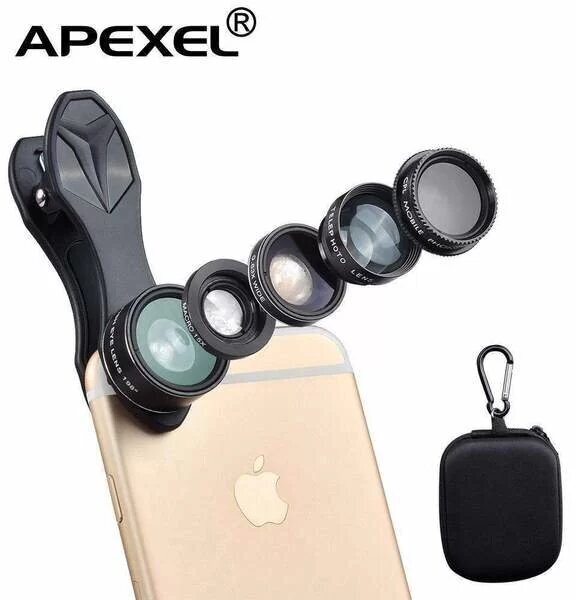 Комплект объективов Apexel 5-in-1 DG5H дляартфона APL-DG5H