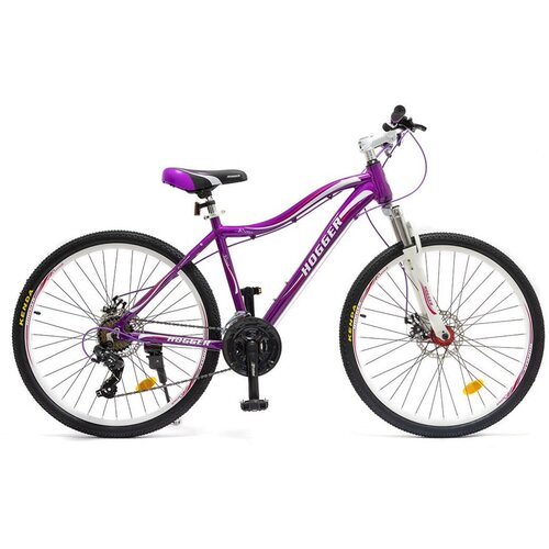 фото Женский велосипед hogger runa md (2021) 19" фиолетовый (171-184 см)
