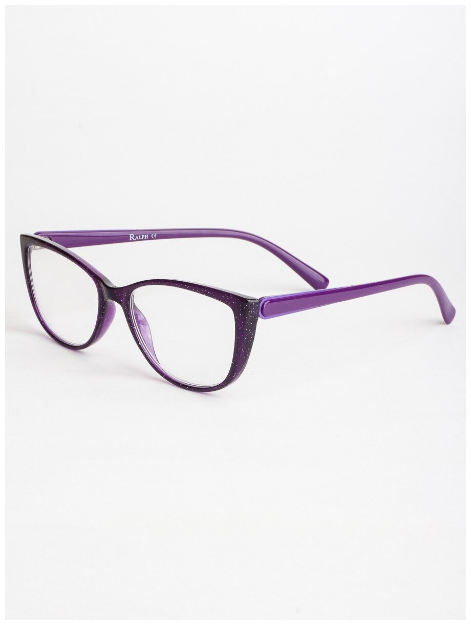 Готовые очки для чтения фиолетовые с диоптриями +4.00 футляр