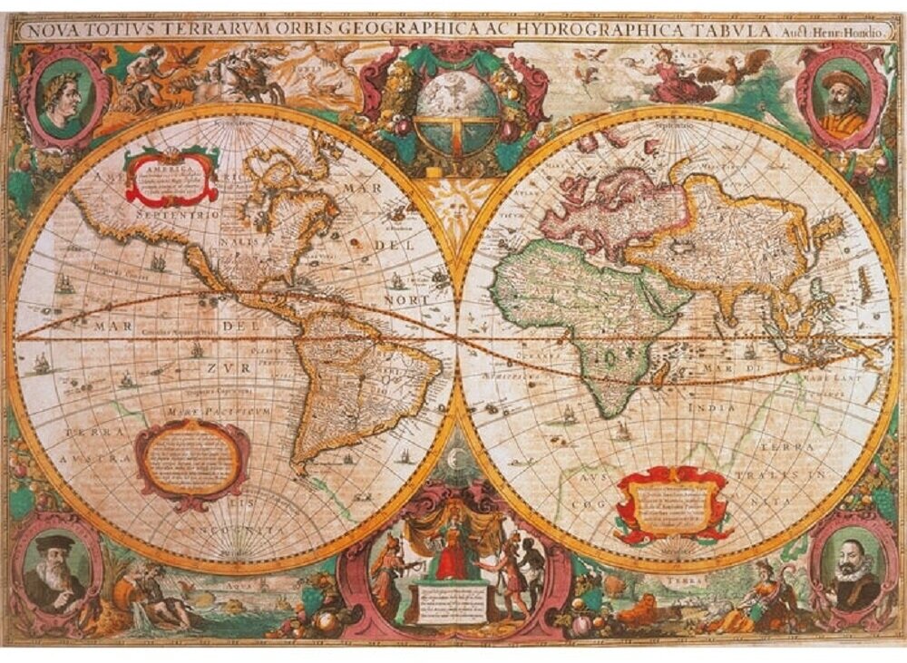 Пазл-1000 Древняя карта мира (31229) Clementoni - фото №6