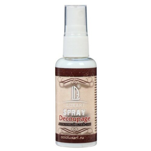 Лак для декупажа (спрей) LUXART LuxSpray Decoupage, 50 мл, водная основа, глянцевый