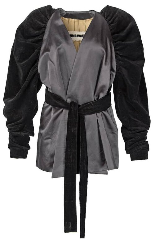 Пиджак UMA WANG, средней длины, силуэт полуприлегающий, размер l, серый