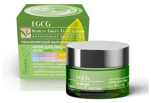 Белита-М Egcg Korean Green Tea Catechin  Увлажняющий выравнивающий крем для лица день/ночь для всех типов кожи 25+, 50 мл