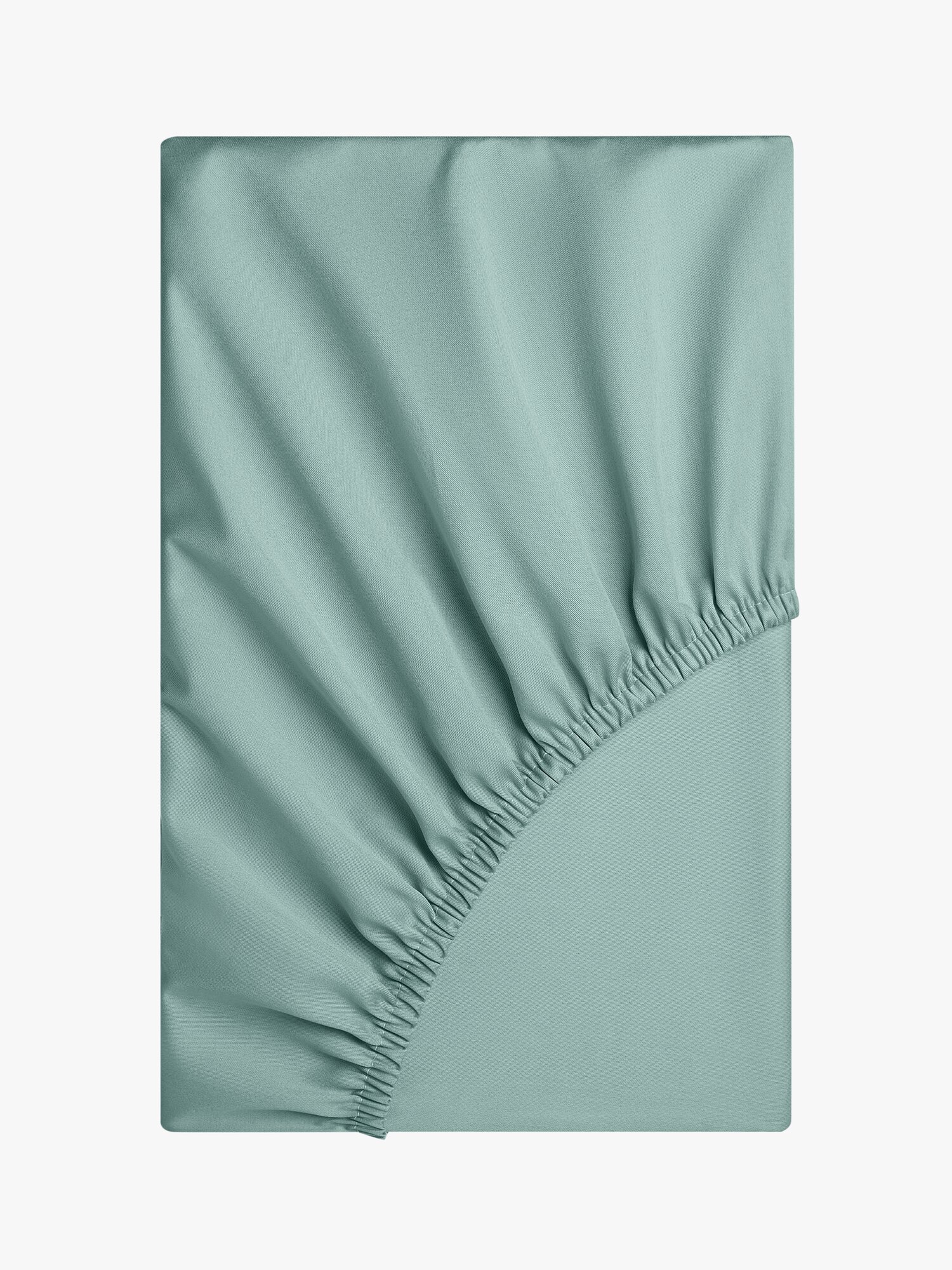 Простыня на резинке Linens Basic, сатин, 120х200 см зеленый