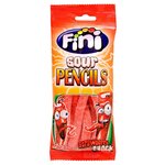 Жевательный мармелад FINI Sour Pencils Strawberry Shock клубника в сахаре 100 г - изображение