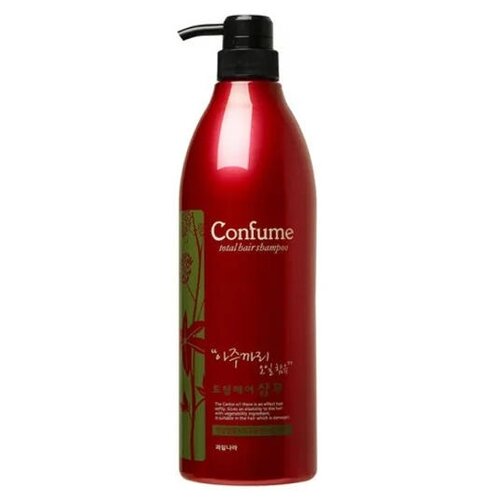 питательный шампунь для волос придающий блеск и упругость confume total hair shampoo 950 мл Welcos шампунь Confume Total Hair c касторовым маслом, 950 мл