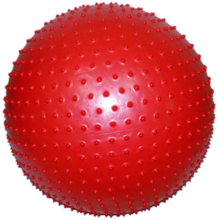 Мяч для фитнеса Anti-burst GYM BALL с массажными шипами. Диаметр 70 см: MA-70 1540 г (Красный)