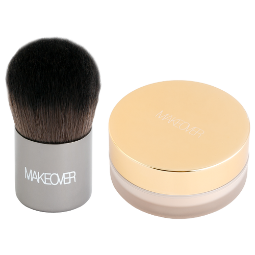 Рассыпчатая пудра с кисточкой Кабуки LOOSE POWDER FOUNDATION WITH MINI KABUKI BRUSH (Pure natural)