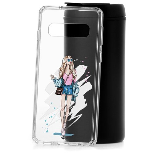 фото Чехол на samsung galaxy s10 kruche print fashion girl